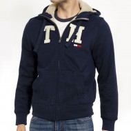 TOMMY HILFIGER OCIEPLANA BLUZA MESKA - NA ZAMEK r. L